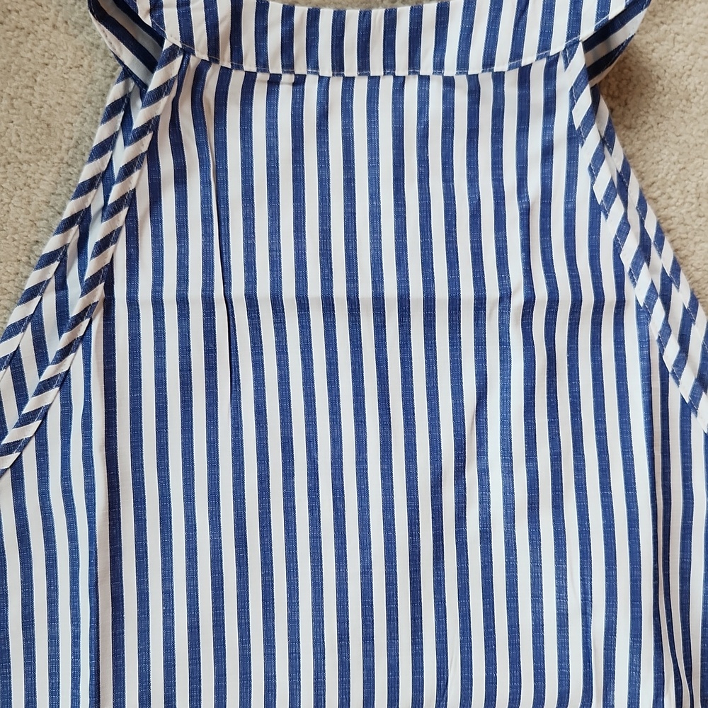 Seaside Elegance Royal Striped Mini Dress - large - Picture 10 of 10